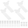 kebitedamai 4 Pz Staffe per Mensole Pesanti, 15 cm Reggimensola Carichi Pesanti, Supporti per Mensole, Reggi Mensola da Muro, Staffe a L, Staffe Angolari Galleggianti per Casa Ufficio(Bianco/Corna/15 cm)