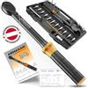 ARMAXAN Set di chiavi dinamometriche per bicicletta, 1 - 25 Nm, 20 pezzi, 1/4 pollici, per bici da corsa, MTB, moto e bici, meccanismo a scatto di precisione ± 2%, con punta HEX, Torx e certificato di