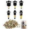LQGTQO 186 Pezzi Inserto Filettato Rivettatrice Manuale di Teste Set, M3, M4, M5, M6, M8, M10, Rivettatrice per Inserti Filettati Accessori, Rivetti Filettati Nero, Set di Testine per Rivetti Manuali
