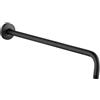 Katezon Braccio doccia con flangia, in acciaio inox 304, lunghezza 60 cm, braccio di prolunga per soffione doccia, montato a parete per doccia da bagno fisso (nero opaco)