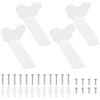 kebitedamai 4 Staffe per Mensole Pesanti, 12,5 cm Reggimensola Reggi Mensola da Muro, Staffe Mensole da Muro, Supporti per Mensole, Staffe a L Staffe Angolari da Parete per Casa Ufficio (Bianco, 150MM)