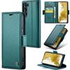 Rerzoiro Cover per Samsung Galaxy S22 Plus Custodia Portafoglio [Blocco RFID] Premium Pelle PU Wallet Case Flip Libro con Porta Carte Slot Supporto Flip Case per Samsung Galaxy S22 Plus, Blu-verde