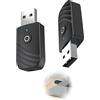 coalwop 3 in 1 Trasmettitore e Ricevitore Bluetooth 5.0 per TV - USB Adattatore bluetooth per tv con 3,5mm Audio, Portata 15m (10m Interni), Plug-and-Play - Compatibile con PC, Auto, 2pcs