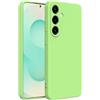 Captor Cover Custodia Colorata in Silicone Liquido per Samsung Galaxy S25 Plus, Alta Qualità con Bordo Rialzato per Schermo e Protezione Fotocamera Morbida Con Microfibra Interna (Verde)