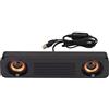 PUSOKEI Altoparlanti per Computer da 3,5 Mm Soundbar Cablata, Soundbar Mini Subwoofer Stereo da Tavolo a 360°, Altoparlante a Barra Lunga USB Cablato per Monitor/tablet/desktop/laptop/PC