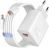 ACAGET 100W SuperCharge Caricabatterie per HONOR 200 Pro 200 Lite Magic6 Magic7 6 5 4 3 Lite Magic7 Pro, 2-Porte Presa 100W PD Caricatore Rapido con 6A Cavo USB C 2M per HONOR 90 70 Lite X8a X8b X6b X9b