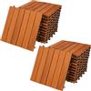 Deuba Casaria Piastrelle Legno Acacia 22pz Certificato FSC® Mattonelle 2m² ad Incastro 30x30cm Esterno
