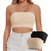 Joyshaper Reggiseno senza cuciture da donna senza spalline senza ferretto, reggiseno push up senza spalline, Nero/Bianco, S