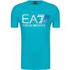 Emporio Armani T-Shirt EA7 Uomo Maglietta 3ZPT62 PJ03Z, Manica Corta, Girocollo, Veste Regolare (Turchese, L)