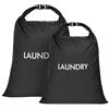 CANBOX 2 Pack Sacco Biancheria Sporca da Viaggio, Impermeabile Nylon Sacchi per Lavanderia con Chiusura a Rotolo, Riutilizzabile Sacchetto Laundry Bag per Gym, Dormitorio, Campeggio