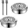 Bavooty Porta Zampirone da Esterno, Porta Zampirone Portatile Acciaio Inox, Porta Bobina Repellente, Porta Incenso Anti Zanzara per Casa Campeggio Viaggi, Zampironi Zanzare Esterno, 2 Set