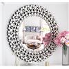 SHYFOY Specchio Rotondo da Parete, Grande Specchio da Parete Moderno con Bordo di Gioielli in Cristallo | Oggetto Decorativo Per Pareti | Ideale Come Oggetto Decorativo in Soggiorno| 86x86 cm