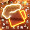 YPLonon Insegna luminosa a LED birra, decorazione da parete al neon a forma di bocca, luce calda e bianca, ideale per bar, caffè, cucina, soggiorno, atmosfera festiva con adesivi e ganci