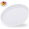GIDWRIY Vassoio Decorativo Rotondo 30 cm,Vassoio da Portata,Vassoio Porta Candele da Tavolo,Vassoio Centrotavola Moderno,Round Serving Tray,Vassoio da Caffè,Cosmetici Piatti per Gioielli-Bianco