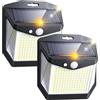 Vanranger Esterno Giardino Solare Pannello Luci: 248 LED Solari Movimento Sensore Luce Faretti 3 Modos 270° Illuminazione Esterne Solar Faro IP65 Solare Parete Lampada per Giardino Balcone Garage Patio 2 Pezzi