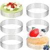 Tapvai 6 Pezzi 8 cm Anello Microforato Crostata, Stampo Crostata Microforato in Acciaio Inox 430, Stampo per Crostata, Stampi per Crostatine per Crostate Pasticceria Mini Torte Mini Pizze Muffin