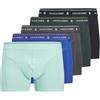 JACK & JONES Jacron Solid Trunks 5 Pack Box, Asfalto, S (Pacco da 5) Uomo