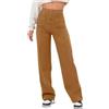 NARUPE Pantaloni primaverili per le donne 2024 vestiti estivi pantaloni cargo a vita alta pantaloni da donna controllo pancia, cachi, M