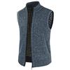 PRJN Gilet Senza Maniche Uomo Maglione Gilet V-Collo Inverno Classico Maglione da Uomo Senza Maniche con Cerniera Smanicato Antivento Giubbino Smanicato Gilet Imbottito Maglione con Cerniera