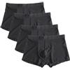 BORATO Intimo da Uomo Taglie Forti Slip da Uomo per Taglie Forti4 Pz/Lotto 10XL Boxer Brief XXXXL Pantaloncini di Grandi Dimensioni Traspiranti della Biancheria Intima 5XL 6XL 7XL 8XL-Nero-5XL-4pcs