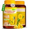 Bodyblooms Bromelina extra forte drenante 5000 gdu/g+Tarassaco drenante NUTREAPRO®.Bromelina Forte Drenante 120cps.Azione Drenante forte dimagrante anticellulite,pancia piatta,diuretico drenante forte dimagrante