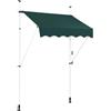 RELAX4LIFE Tenda da Sole per Esterno con Morsetto senza Forare, Telaio Telescopico, Telo Anti-UV, Altezza e Inclinazione Regolabile, Ideale per Balcone e Terrazzo (Verde, 150x175cm)