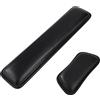 Tunejoy Poggiapolsi per Mouse e Tastiera 2Pcs Ergonomico Pelle Sintetica Mano Supporto in Memory Foam Antscivolo Wrist Rest per Lavoro Gaming Digitando Nero