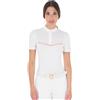 Equestro POLO CONCORSO DONNA SLIM FIT CON INSERTI TRAFORATI SUL PETTO
