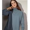 Falconeri Maglia Scollo V In Cashmere Ultrasoft Con Spacchi Piombo