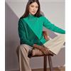 Falconeri Maglia Scollo V In Cashmere Ultrasoft Con Spacchi Eucalipto