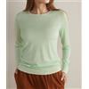 Falconeri Maglia Girocollo In Cashmere Ultrafine Menta