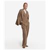 Falconeri Pantalone Palazzo Lino Viscosa Grano