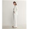 Falconeri Pantalone Palazzo In Lino Viscosa Bianco