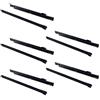 Emuca - Guida-Binario con Cuscinetti a Rulli per Cassetto, Verniciato Nero, 450 mm, Set di 5