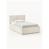 Westwing Collection Letto singolo in velluto a coste con spazio contenitore aggiuntivo Dream