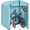 Sobuy Garage Auto per Esterno Tenda per Bicicletta Box Moto Impermeabile Tendone per Auto Moto e Attrezzi Capanno da Giardino e Ripostiglio da Esterno Azzurro 120x176x163 cm KLS11-BL