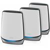 NETGEAR Orbi WiFi Mesh (RBK853), Triband AX6000 Mesh WiFi 6 850 Serie, Velocità fino a 6 Gbps, Router con 2 satelliti, copertura fino a 525 m2 e 100 dispositivi, Kit da 3
