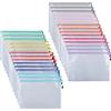 Ipow 30pcs Sacchetto di Zip Impermeabile A6,Borse di File Mesh con Cerniera,Busta Sacchetto Portadocumenti per Uffici,Busta Plastica Trasparente per Cosmetici Oggetti 10 Colori