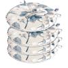 emmevi Set 4 Cuscini Sedia Rotondi Cotone Con Lacci Lavabili Morbidi Coprisedia Tondi Shabby Chic Vintage