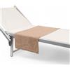 Morbidissimi Telo Multiuso in Spugna 100% Cotone, 40x100 cm con Tasche Portaoggetti, Telo per Sdraio, Asciugamano per Palestra, Mare, Piscina, Viaggi, Campeggio, Asciugatura Rapida, Leggero e Compatto, Tortora