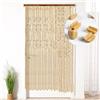 TZYYAO Tenda Con Perline - Tenda Con Perline in Legno Di Bambù Naturale,Tende per Porte Fatte a Mano,Interno Esterno Tenda Di Porta,Perline Di Legno Sospeso Al Divisorio per Camer,WxH-100strands-100x200cm