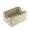 IGNPION Cesto Portaoggetti in Seagrass Apribile Cesto Decorativo per Soggiorno Cesto in Vimini Tessuto per Asciugamani Rettangolare Organizzatore per Bagno, Scaffali e Scrivanie Cesto Portaoggetti
