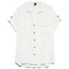 VERO MODA Vmbumpy-Maglietta S/S Wvn Ga Noos Camicia a Maniche Corte, Bianco, XL Donna