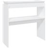 vidaXL Tavolino Consolle Bianco 80x30x80 cm in Legno Multistrato