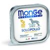 MONGE 150 g Monge Monoprotein Alimento Completo Monoproteico Cibo Umido Paté per Cani Adulti con Solo Pollo Grain Free e Gluten Free
