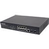 INTELLINET 8-Port Gigabit Ethernet Managed Poe + + Interruttore Con 2