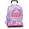 Franco Cosimo Panini MOFU MOFU - Zaino Scuola Trolley Ufficiale Mofu Mofu con Maniglia Regolabile, Spallacci Imbottiti e Regolabili, Scomparto Principale e Tasca Frontale con Chiusure A Zip, 36x47Hx23cm, Lilla