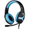 Konix Mythics Cuffie gaming con cavo Nemesis per PS4 e PS5 - Microfono a 45° - Cavo da 1,5 m - Connettore Jack da 3,5 mm - Nero e blu