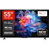 TCL 55V6C LED Direct Smart TV da 55, HDR 4K, con tecnologia Google TV (Dolby Audio, Motion Clarity, compatibile con Google Assistant e Alexa)