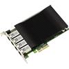 KALEA-INFORMATIQUE Scheda controller di rete con 4 porte LAN Gigabit Ethernet RJ45 su PCIe x4. Power Over Ethernet PoE+ 30W con chipset Intel I350